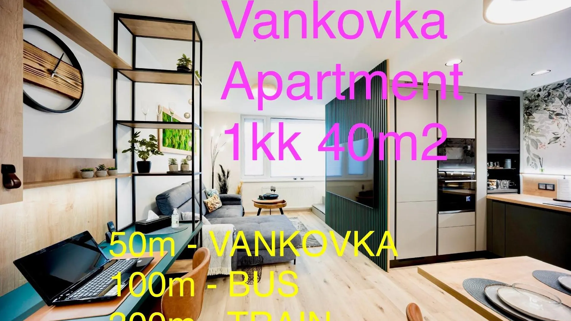 Dh Vankovka Apartment 1Kk - Bus, Vankovka 50M ブルノ